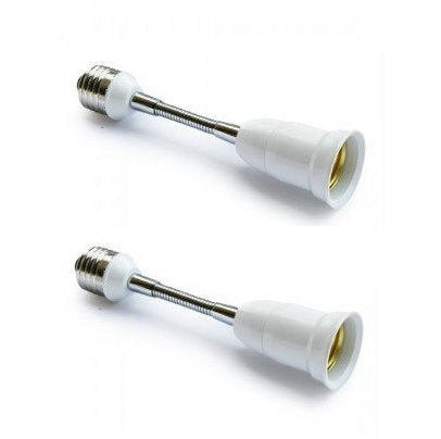 Lot de 2 rallonges extension douille e27 male vers culot e27 femelle support ampoule 12v 220v ECLATS DESTOCKAGE