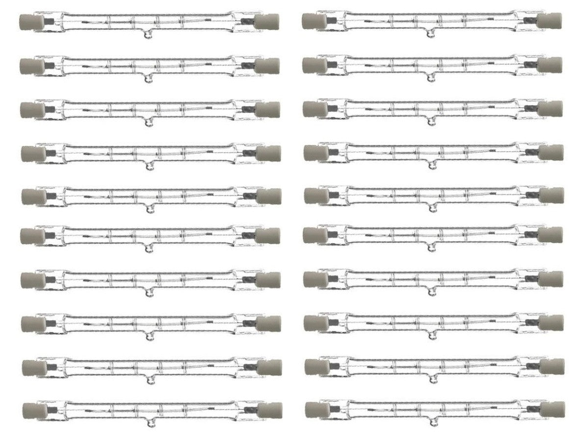 Lot de 20 tubes 220v 500w r7 r7s 117mm eclairage halogene 400w lumiere lamp hal500 lampe crayon ECLATS DESTOCKAGE