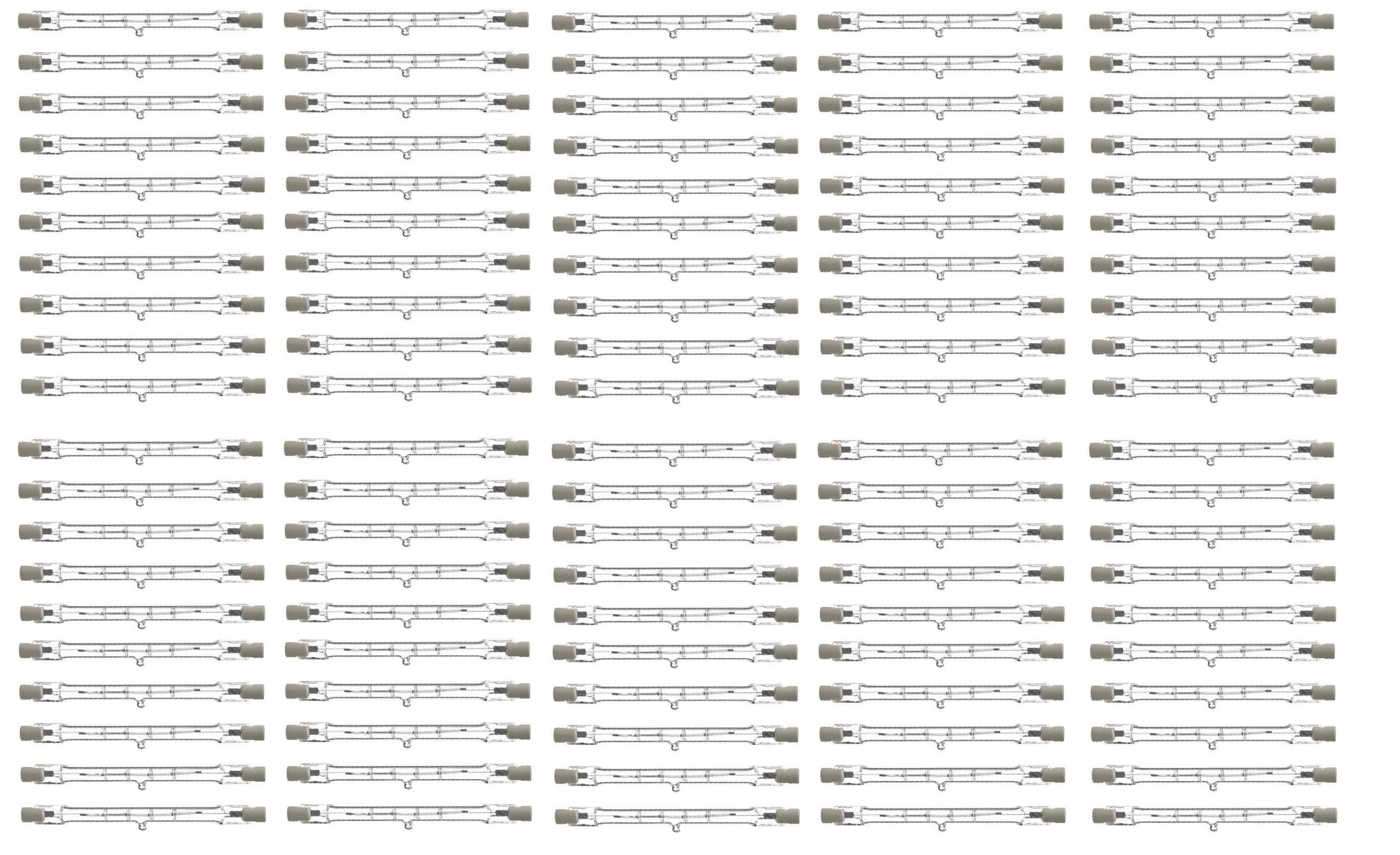 Lot de 100 tubes 220v 500w r7 r7s 117mm eclairage halogene 400w lumiere lamp hal500 lampe crayon ECLATS DESTOCKAGE