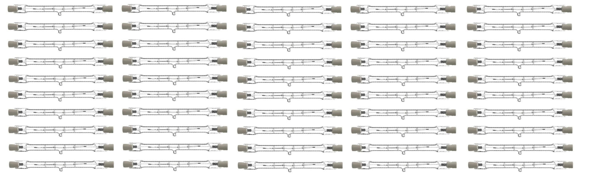 Lot de 50 tubes 220v 500w r7 r7s 117mm eclairage halogene 400w lumiere lamp hal500 lampe crayon ECLATS DESTOCKAGE