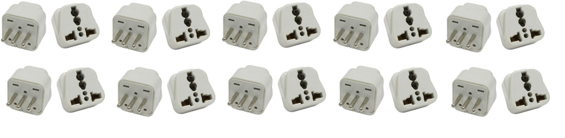 Lot de 20 Adaptateur voyage italie uruguay vers prise europe convertisseur fiche electrique - ECLATS DESTOCKAGE