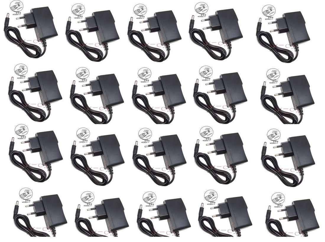 Lot de 20 Alimentation ac dc 110v 220v vers 12v adaptateur 1a 0.5a 0.8a 0.7a 0.9a - ECLATS DESTOCKAGE