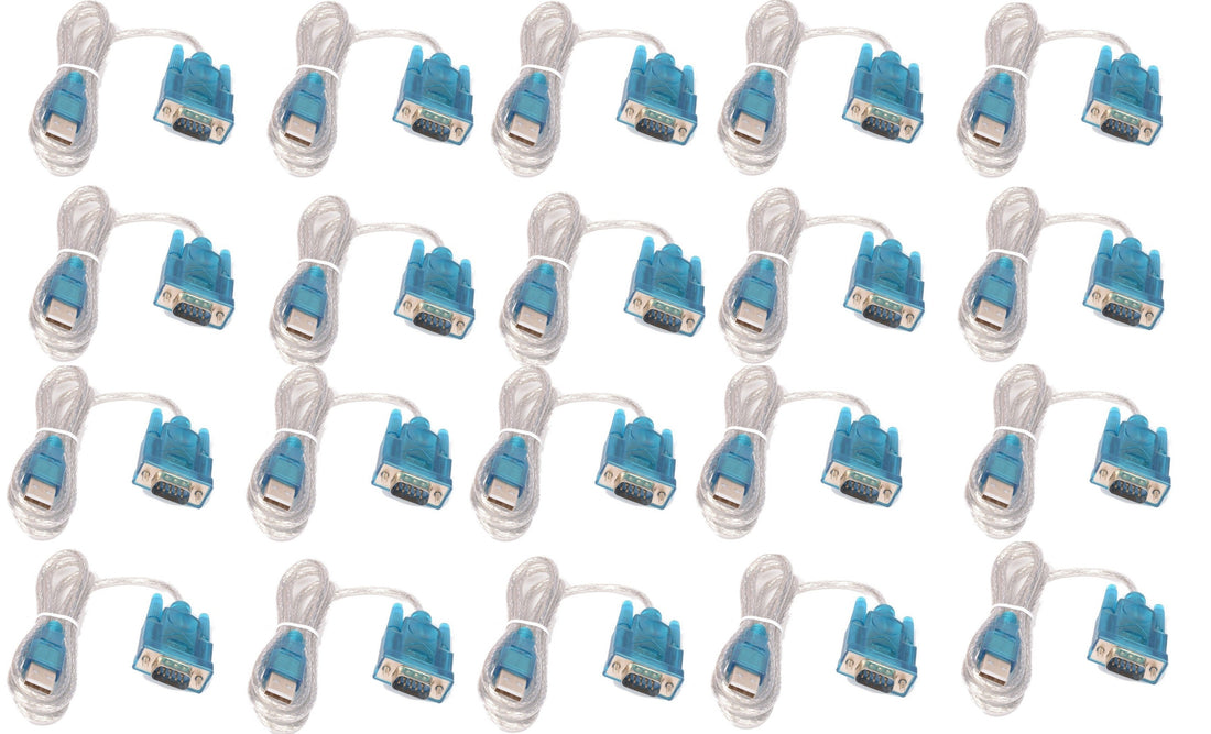 Lot de 20 cables de conversion usb vers rs232 db9 serie 9 pin 80cm cable-146/2 HL-340 ECLATS DESTOCKAGE