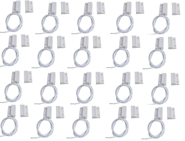Lot de 20 contacts nf saillie 23mm blanc detecteur ouverture 114ms capteur magnetique pour alarme ECLATS DESTOCKAGE