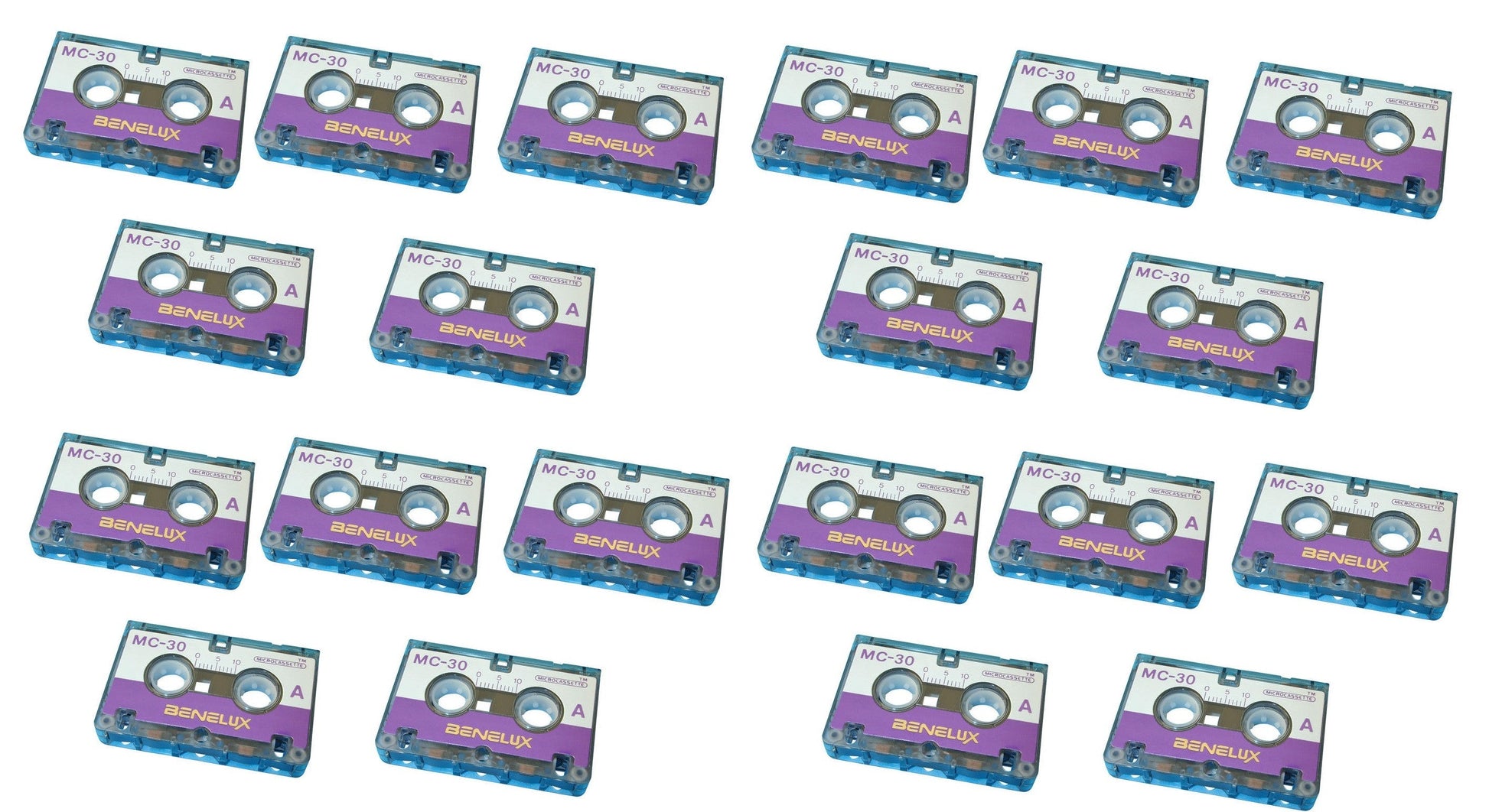 Lot de 20 micro cassette k7 audio miniature 30 minutes enregistreur telephone audio ECLATS DESTOCKAGE