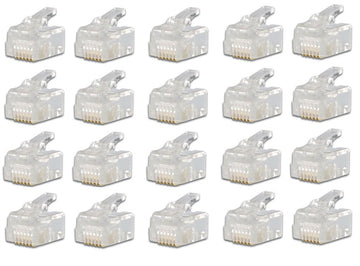 Lot de 20 Modulars plug pour câble plat, 6P6C Non blindé ECLATS DESTOCKAGE