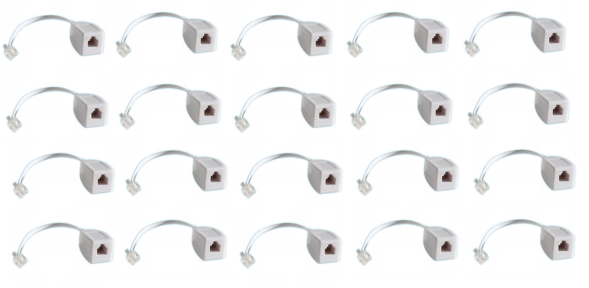 Lot de 20 parafoudres telephonique 1 ligne rj11 tel fax/modem compatible rj12 parasurtenseur ECLATS DESTOCKAGE