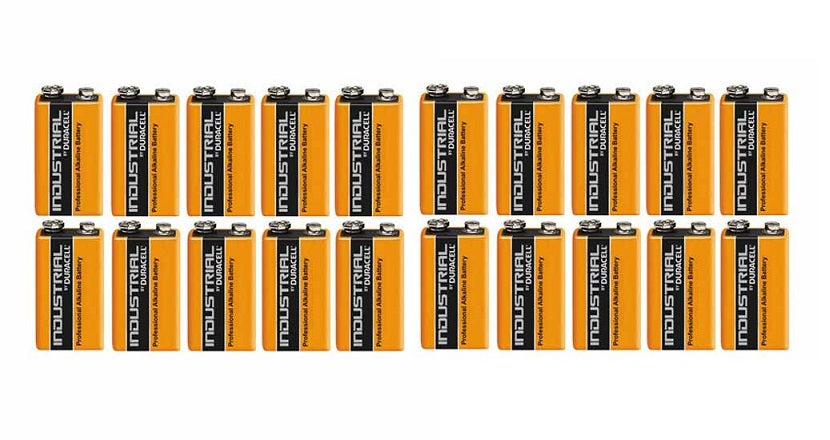Lot de 20 piles alcaline 9v duracell procell mn 1604 6lr61 pour ze5 6lf22 am6 1604a 522 ECLATS DESTOCKAGE