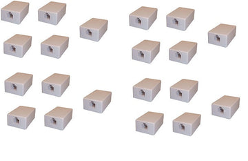 Lot de 20 prises murale saillie modulaire rj11 6p4c tcu10 bornier a fil telephone ECLATS DESTOCKAGE