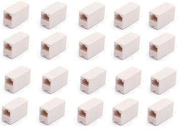Lot de 20 prolongateurs adaptateur coupleur 8p8c femelle/femelle rj45 raccord tcu3 ECLATS DESTOCKAGE