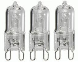 Lot de 3 ampoule halogene g9 18w 20w 220v 230v 240v lampe claire 2000h ECLATS DESTOCKAGE