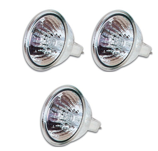 Lot de 3 ampoules halogene 20w 12v mr16 blanc gu5.3 eclairage electrique dichroïque ECLATS DESTOCKAGE