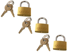 Lot de 3 cadenas sécurité premium en laiton 25mm verrou antivol serrure