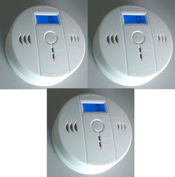 Lot de 3 detecteurs monoxyde carbone co 9v en50291 gf-a03 capteur alarme autonome detection gaz ECLATS DESTOCKAGE