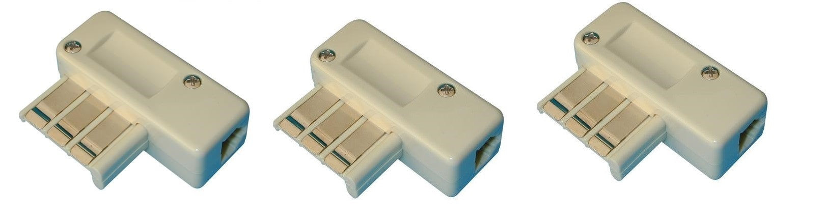 Lot de 3 fiches telephone mâle usa 6 plots adaptateur convertisseur prise telephonique us - ECLATS DESTOCKAGE