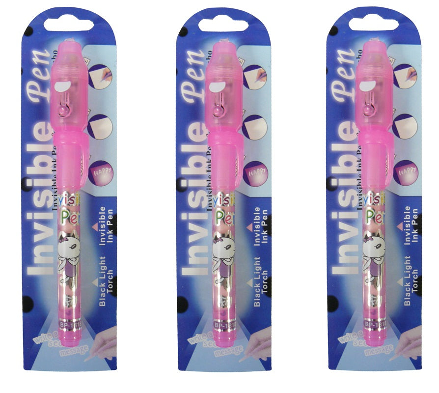 Lot de 3 lampes ultraviolette uv detecteur faux billet stylo feutre encre invisible ultraviolet rose ECLATS DESTOCKAGE