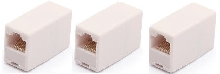 Lot de 3 prolongateurs adaptateur coupleur 8p8c femelle/femelle rj45 raccord tcu3 ECLATS DESTOCKAGE