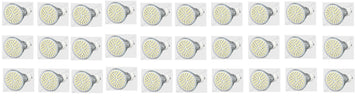 Lot de 30 ampoules gu10 60 leds blanc chaud 3w 3.5w 4w 220v 230v smd 3528 spot 240v ECLATS DESTOCKAGE