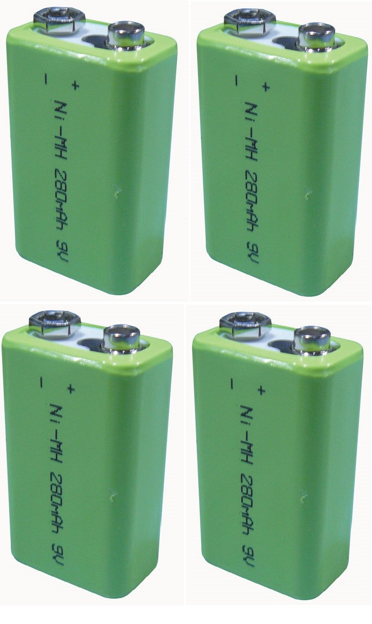 Lot de 4 batteries rechargeable 8.4v 9v 200ma nickel metal hybride 6f22 v7/8ham6 6lr61 - ECLATS DESTOCKAGE