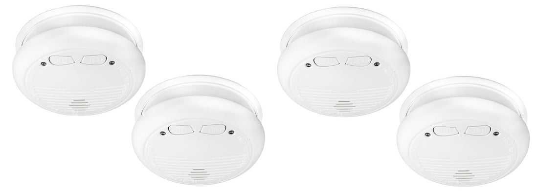Lot de 4 detecteurs de fumee incendie rf en14604 sans fil 433mhz alarme feu radio hf ECLATS DESTOCKAGE