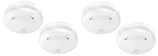 Lot de 4 detecteurs de fumee incendie rf en14604 sans fil 433mhz alarme feu radio hf