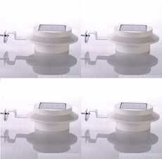 Lot de 4 Eclairages solaire 3 led mur lampe extérieur de sécurité cloture cour jardin