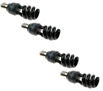 Lot de 4 lampes uv ampoule fluocompacte lumiere noire spirale e27 20w lae1f8f 220v 230v 240v ultraviolet ECLATS DESTOCKAGE