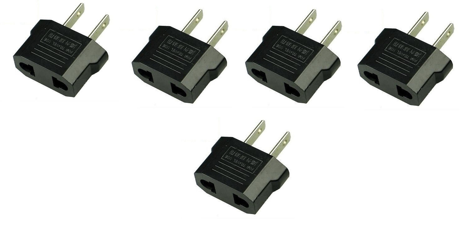 Lot de 5 adaptateur voyage convertisseur/americain japon usa prise us canada secteur france euro - ECLATS DESTOCKAGE