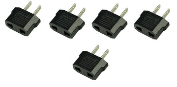 Lot de 5 adaptateur voyage convertisseur/americain japon usa prise us canada secteur france euro - ECLATS DESTOCKAGE
