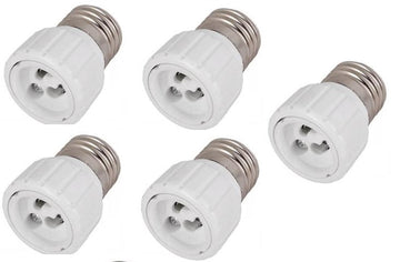 Lot de 5 adaptateurs convertisseur e27 vers gu10 douille lampe ampoule led culot 12v 24v 48v 220v ECLATS DESTOCKAGE