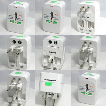 Lot de 5 adaptateurs secteur prise electrique universel voyage - ECLATS DESTOCKAGE