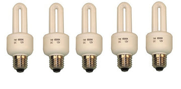 Lot de 5 ampoules fluo 12v compacte 4w 5w 6w 7w e27 économie énergie lumiere - ECLATS DESTOCKAGE