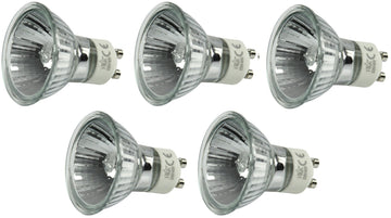Lot de 5 ampoules gu10 halogène à économie d'énergie 40w (50w) ECLATS DESTOCKAGE