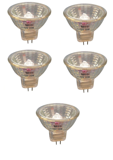 Lot de 5 ampoules halogene 1pc mr11 gu4 20w 12v lamp h082hq lhalmr1120 lumiere eclairage lampe ECLATS DESTOCKAGE