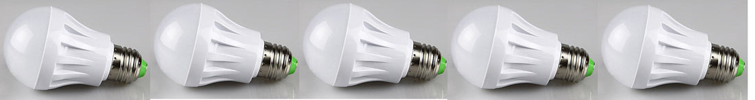 Lot de 5 ampoules led 7w (70W) e27 220v eclairage blanc lumiere bulb 240v thermoplastique ECLATS DESTOCKAGE