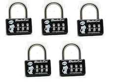 Lot de 5 cadenas antivols 25mm combinaison 3 chiffres code numero fermeture ouverture securisee