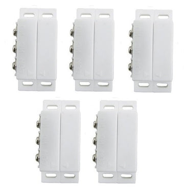 Lot de 5 contacteurs detecteur ouverture magnetique alarme contact no nf saillie ivoire haa27 - ECLATS DESTOCKAGE