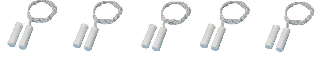 Lot de 5 contacts nf encastrable 9mm blanc 2 fils detecteur ouverture capteur magnetique pour alarme ECLATS DESTOCKAGE