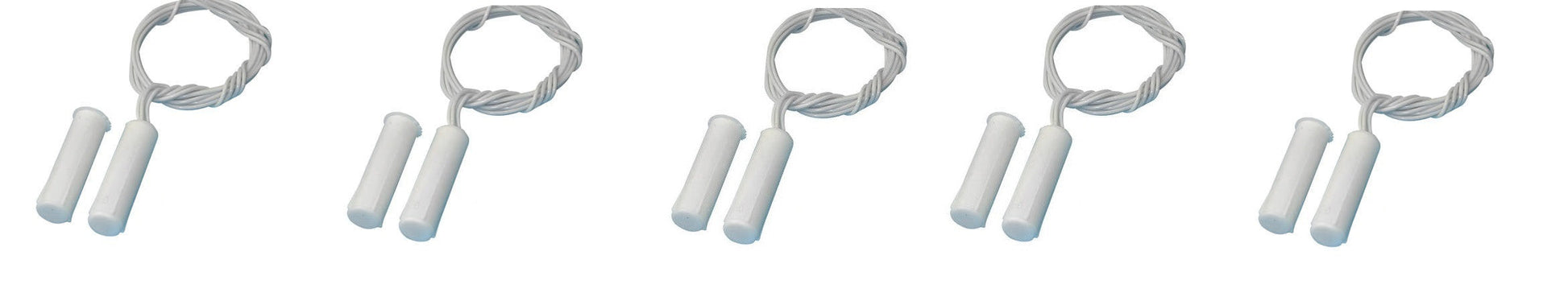 Lot de 5 contacts nf encastrable 9mm blanc 2 fils detecteur ouverture capteur magnetique pour alarme ECLATS DESTOCKAGE