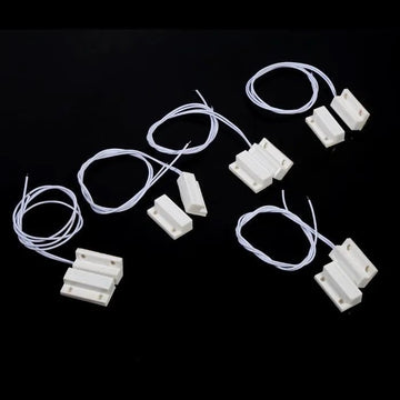 Lot de 5 contacts saillie nf 23mm blanc detecteur ouverture 114ms capteur magnetique pour alarme - ECLATS DESTOCKAGE