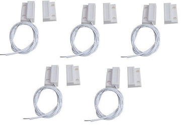 Lot de 5 contacts saillie nf blanc 23mm detecteur ouverture 114ms capteur magnetique pour alarme ECLATS DESTOCKAGE