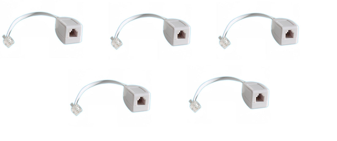 Lot de 5 parafoudres telephonique 1 ligne rj11 tel fax/modem compatible rj12 parasurtenseur ECLATS DESTOCKAGE