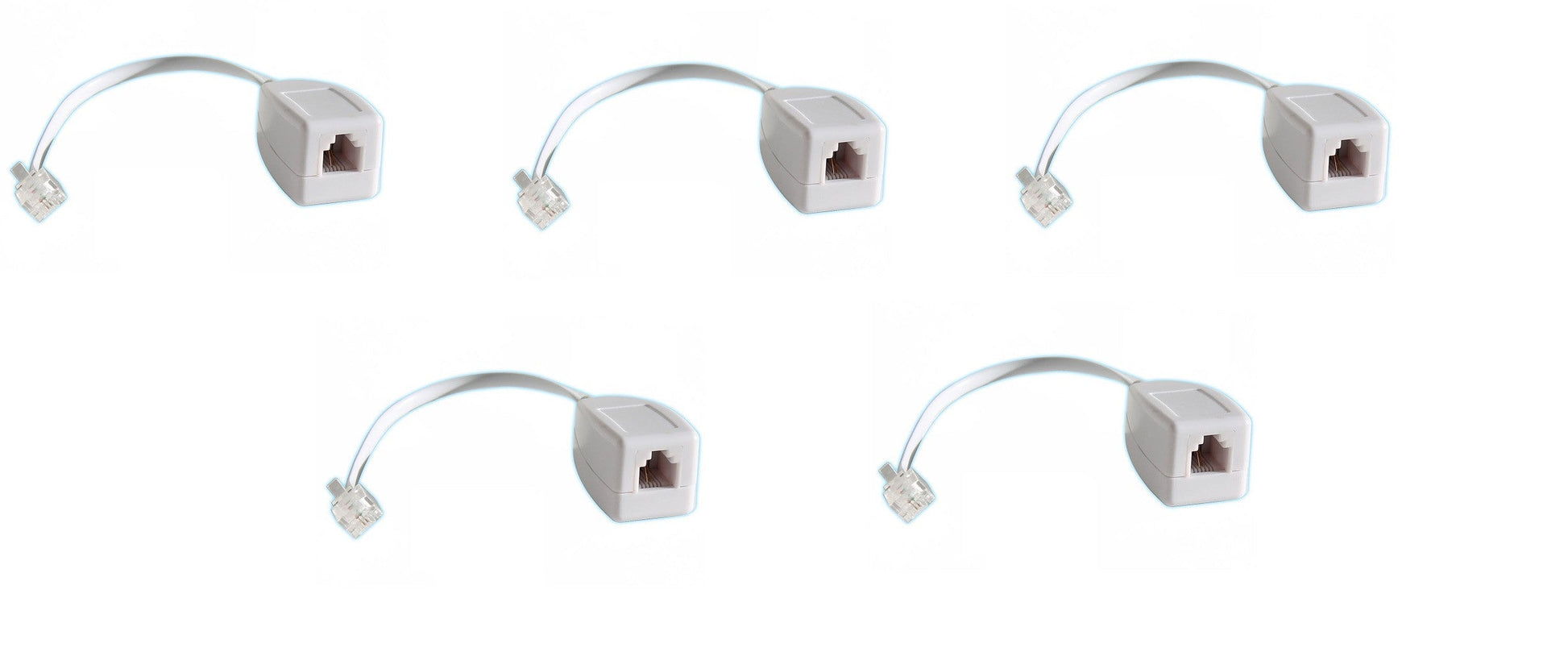 Lot de 5 parafoudres telephonique 1 ligne rj11 tel fax/modem compatible rj12 parasurtenseur ECLATS DESTOCKAGE