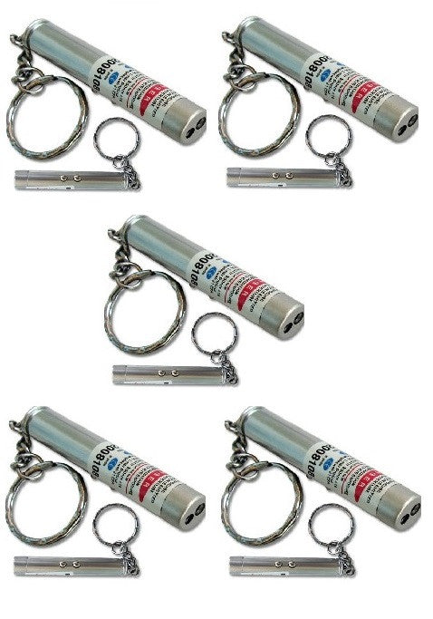 Lot de 5 pointeurs laser 2 en 1 de poche faisceaux rouge 150m torche lumiere blanche porte clef ECLATS DESTOCKAGE