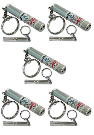 Lot de 5 pointeurs laser 2 en 1 de poche faisceaux rouge 150m torche lumiere blanche porte clef ECLATS DESTOCKAGE