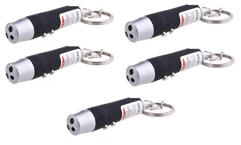 Lot de 5 pointeurs laser 3 en 1 de poche lampe uv faisceaux rouge 150m torche lumiere blanche ECLATS DESTOCKAGE