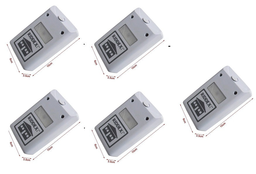 Lot de 5 repousseurs riddex repulsif ultrason nuisible souris rat cafard blate moustique mouche ECLATS DESTOCKAGE