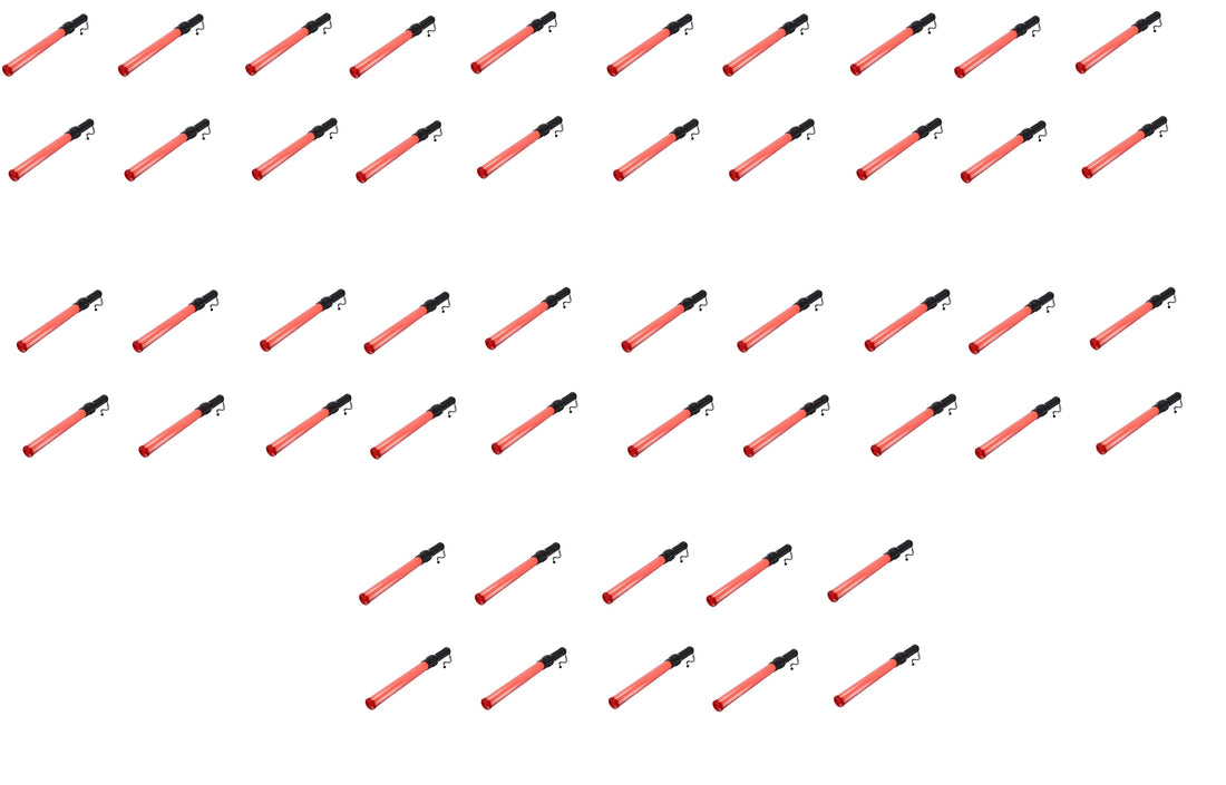 Lot de 50 batons lumineux signalisation police rouge route circulation voiture automobile - ECLATS DESTOCKAGE