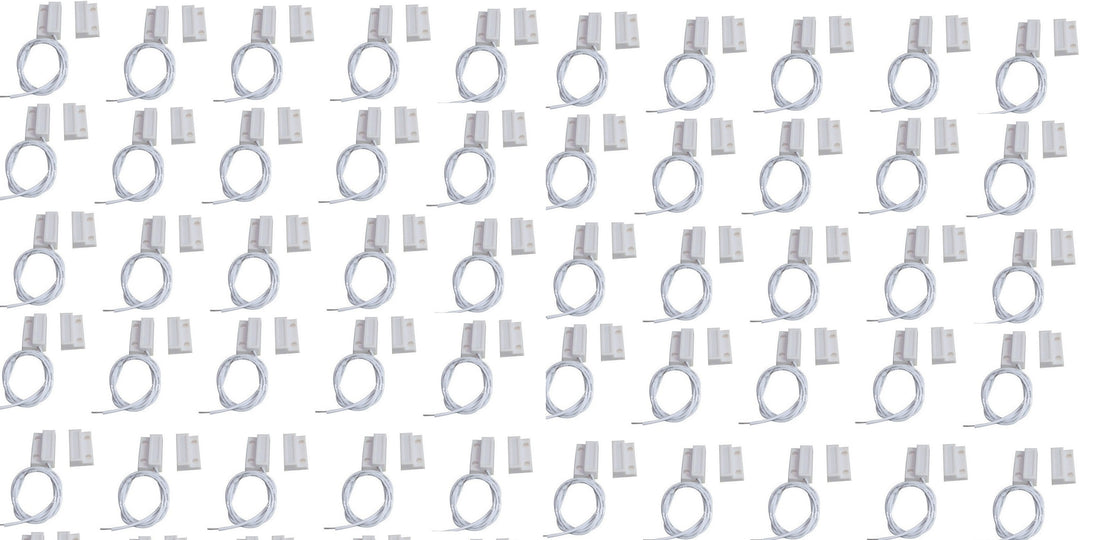 Lot de 50 contacts nf saillie 23mm blanc detecteur ouverture 114ms capteur magnetique pour alarme - ECLATS DESTOCKAGE