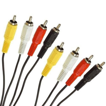 Lot de 50 cordons audio video 1,2m 4 rca mâle vers 4 rca mâle cable camera surveillance securite ECLATS DESTOCKAGE